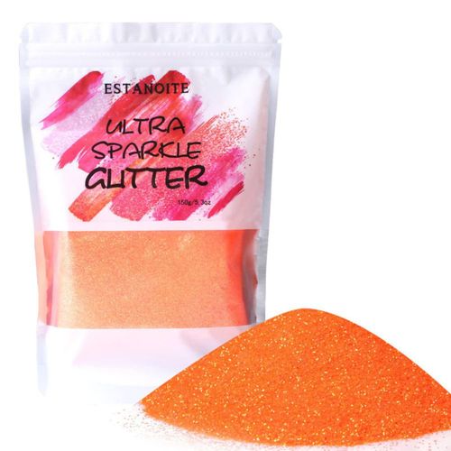 Glitter Estanoite naranja iridiscente 150 g polvo fino