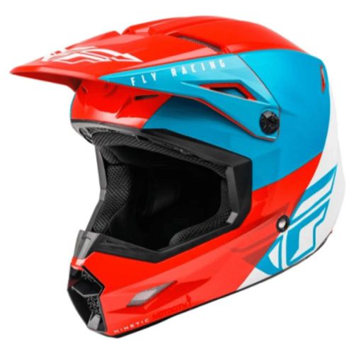 Casco Motocross Enduro Fly Kinetic Straight Edge Rojo/ Azul Talla XL