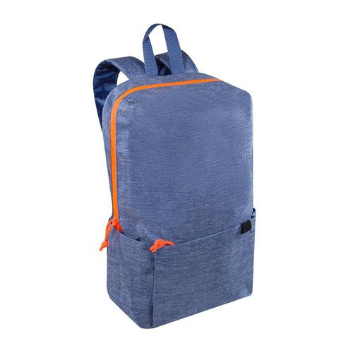 Mochila promocional compacta con bolsillo frontal-tenzin azul