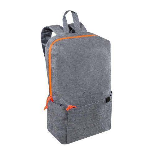 Mochila promocional compacta con bolsillo frontal-tenzin gris