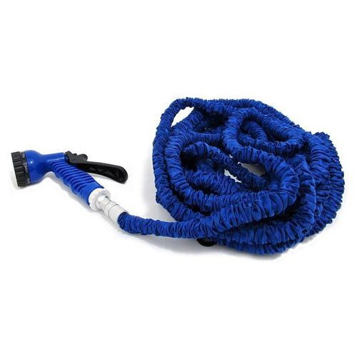 Manguera FleXible POP 15 Mts + Pistola De Regalo-Azul