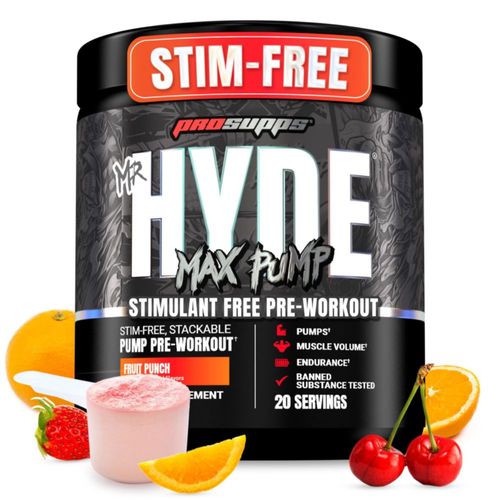Preentrenamiento PROSUPPS Mr. Hyde Max Pump Sin Estimulantes 20 Porciones