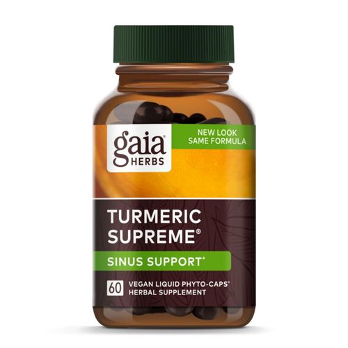 Suplemento Gaia Herbs Turmeric Supreme Sinus Support 60 cápsulas