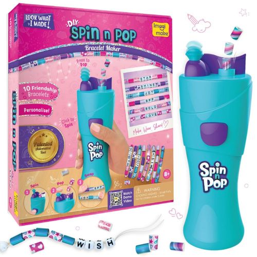 Kit de manualidades Imagimake Spin n Pop para hacer pulseras DIY