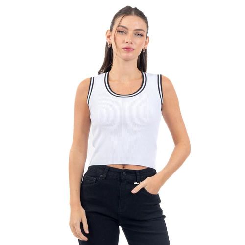 Playera Mujer Sin Manga Viscosa Lisa Cuello Redondo Para Mujer Quarry