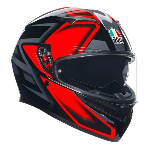 Casco Para Moto Cerrado Agv K-3 E2206 Compound Negro Rojo Rider One