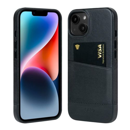 Funda de Cuero para Tarjetas Serie Alto Metro para iPhone 16e 14 13 6.1"