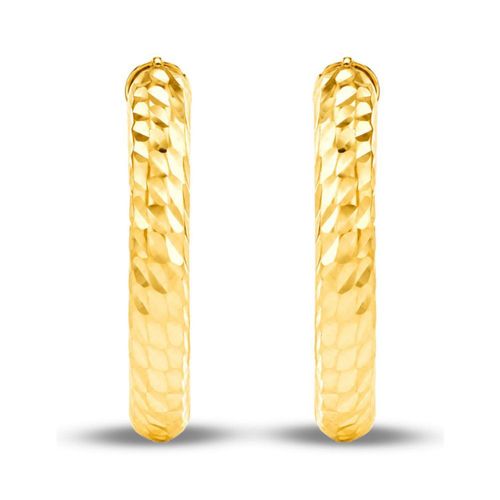 Arracadas De Oro Amarillo 10K Con Diamantado (15Mm Aprox)