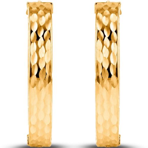 Arracadas De Oro Amarillo 10K Con Diamantado (20Mm Aprox)
