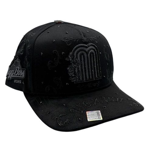 GORRA BIG BOSS MEXICO ROSAS BLACK UNITALLA