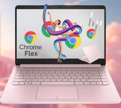 Laptop HP Chromebook 14" Intel Celeron 8GB 64GB Rosa