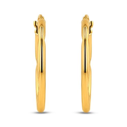 Arracadas De Oro Amarillo 10K Con Diamantado (20Mm Aprox)