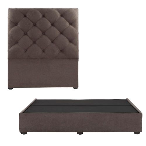 Cabecera King Size Dicasa Ikki Café + Base Cama CDZ