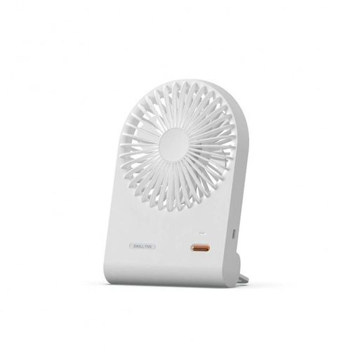 Ventilador Plegable USB con Pantalla Digital,Mini Abanico de Mano y Mesa Recargable, blanco.HOGAWAY