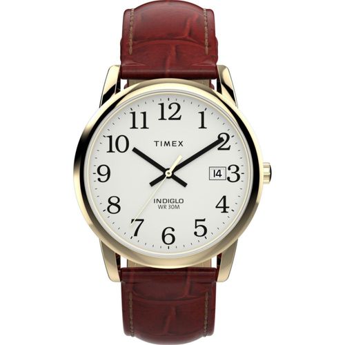 Reloj Timex Easy Reader 35mm con Correa de Cuero Marrón