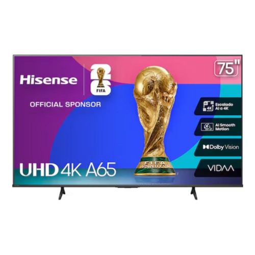 Pantalla Hisense 75A65NV 75 pulgadas Smart TV 4K UHD VIDAA