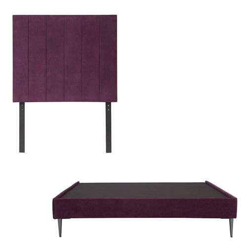 Cabecera Individual Dicasa Argos Morado + Base Slim CDZ