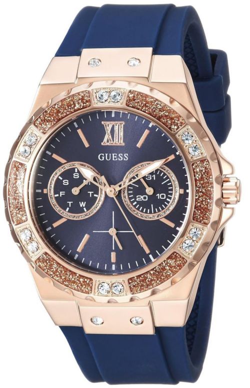 Reloj Guess U1053L para mujer acero inoxidable y silicona color azul