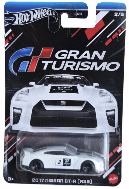 Auto de Juguete Matchbox Nissan GT-R 2017 Blanco de Metal