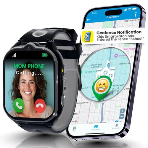 Reloj Inteligente Emojikidz para Niños con GPS Videollamada y Botón SOS Negro