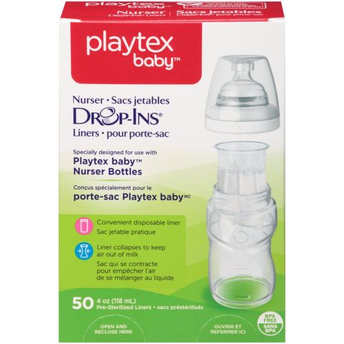 Forros para Biberón Playtex Baby 4 oz 50 Unidades Preesterilizados