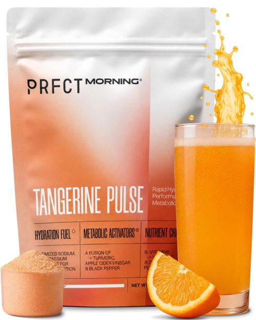 PRFCT Morning Polvo Electrolito 3 en 1 - Hidratación Rápida en 15 Min - Apoyo al Metabolismo y Cortisol - 1200 mg de Electrolitos - Vitamina C | B6 |