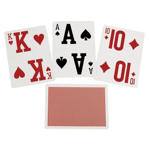 Baraja de cartas Reizen Elite para baja visión roja mazo individual