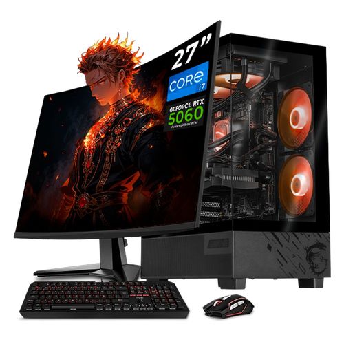 Xtreme pc rtx 5060 core i7 16gb ddr5 ssd 1tb monitor 27 bk