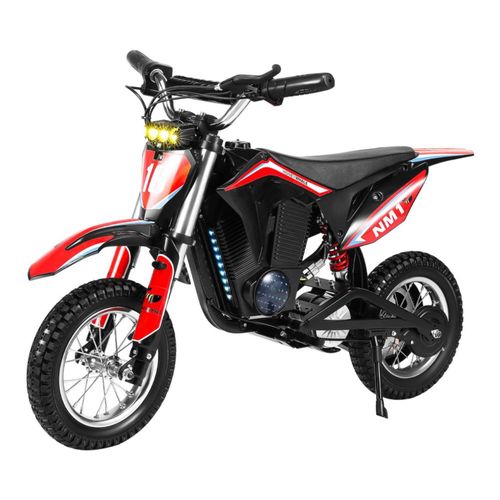 Moto Electrica Infantil Para Niños Con Luz Led Bluetooth Nm1 Rojo
