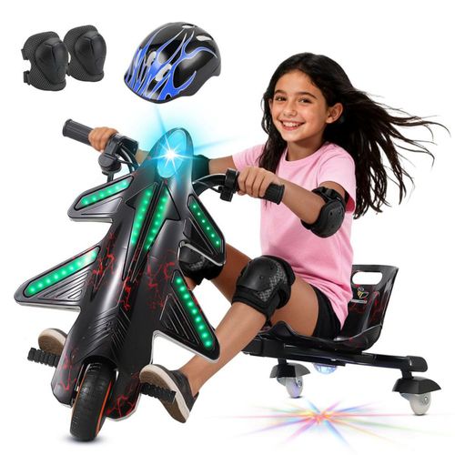 Triciclo Eléctrico Infantil Honey Whale 008C Rojo-Negro