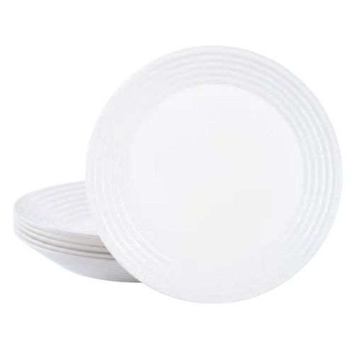 Plato Harena de Opal Hondo Blanco 4 Piezas
