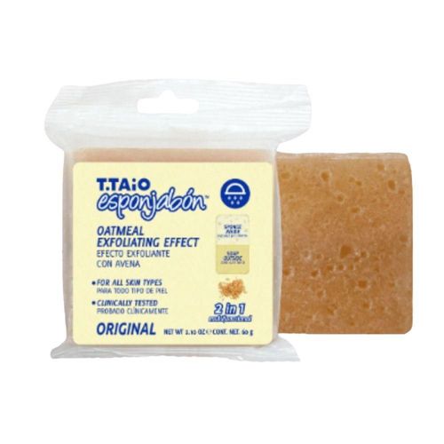 T.TAIO Esponjabón Efecto Exfoliante Con Avena Chico 60g