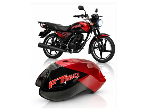 Tanque de Gasolina para Motocicleta Rojo con Negro Compatible con Forza 150 2009-2013 / FT150 2014-2016 / FT150G 2016-2018 / FT150G NE 2018-2021