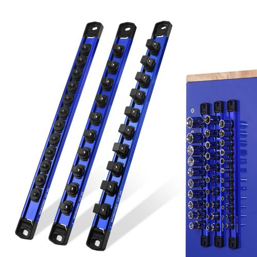 Set de Organizador Magnético de Dados de Aluminio WORKPRO 3 Piezas
