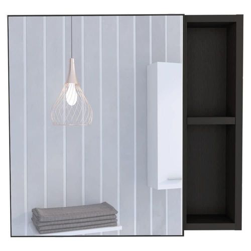 Gabinete para Medicamentos DEPOT E-SHOP Queets 50 cm Negro para Montar en Pared