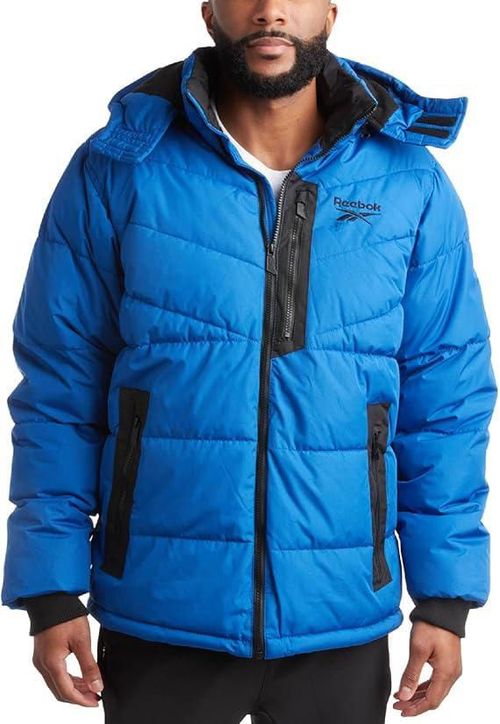 Chamarra Puffer Reebok azul para hombre