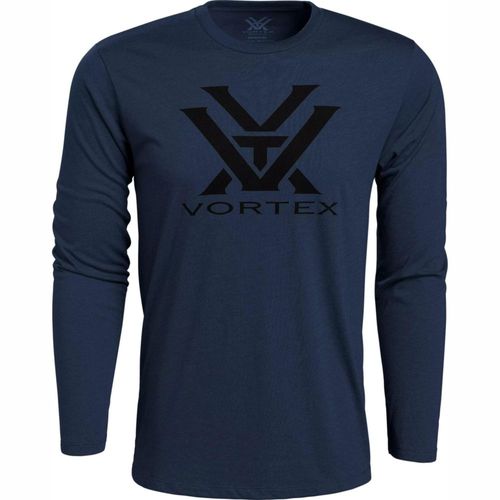 Playera manga larga Vortex azul para hombre