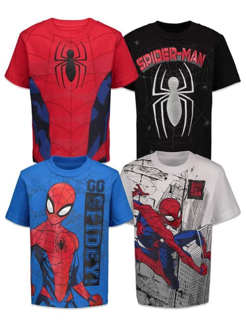 Paquete de 4 playeras Spiderman para niño