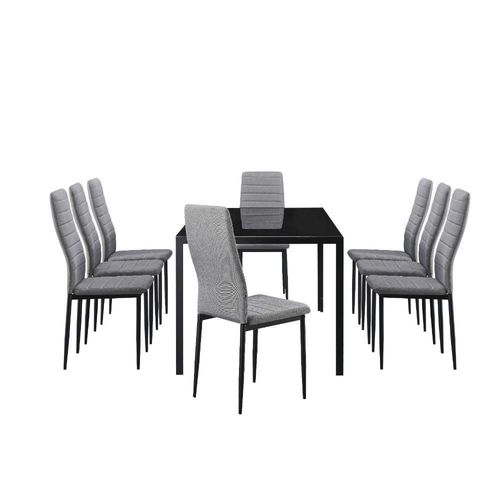 Comedor Milan 8 personas Negro
