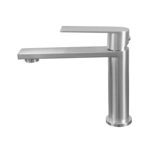 Llave Monomando Toscana de Lavabo en acero Inoxidable satinado Color Gris Mb-821