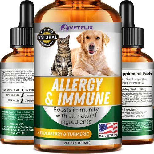 Vetflix Líquido para Alergias e Sistema Inmunológico para Perros y Gatos 60 ml