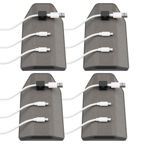 Organizador de Cables Magnético CHARGEWORX Paquete de 4 Clips con Base Pesada