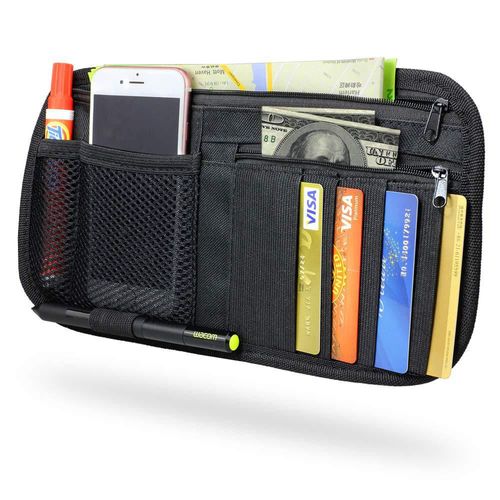 Organizador para Visera de Auto LIVANS Bolsa de Almacenamiento Negra