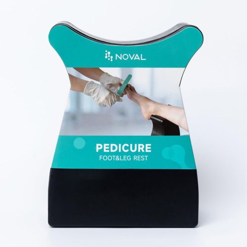 Reposapiés para Pedicura NOVAL Soporte de Pierna Portátil Negro