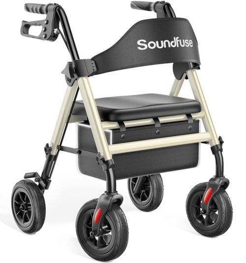 Andador Rollator Soundfuse Plegable Ligero con Ruedas de 8"