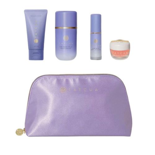 Set de Cuidado Facial TATCHA Hidratante Dewy Milk y Mascarilla Labial
