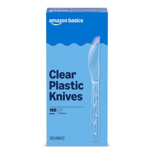 Cuchillos Desechables de Plástico Amazon Basics Paquete de 100