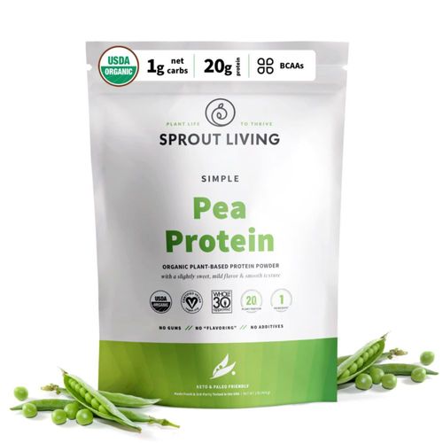 Polvo de Proteína de Guisante Orgánico Sprout Living Sin Sabor 908 g