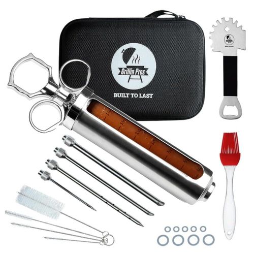 Kit de Inyector de Carne Iron Grillers 60 ml Acero Inoxidable