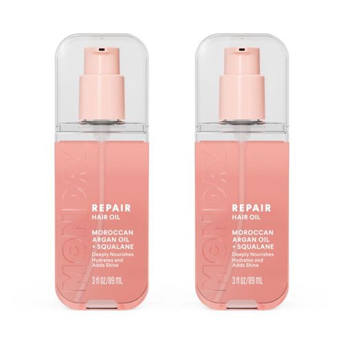 Aceite capilar MONDAY HAIRCARE REPAIR con aceite de argán marroquí 89 ml x2